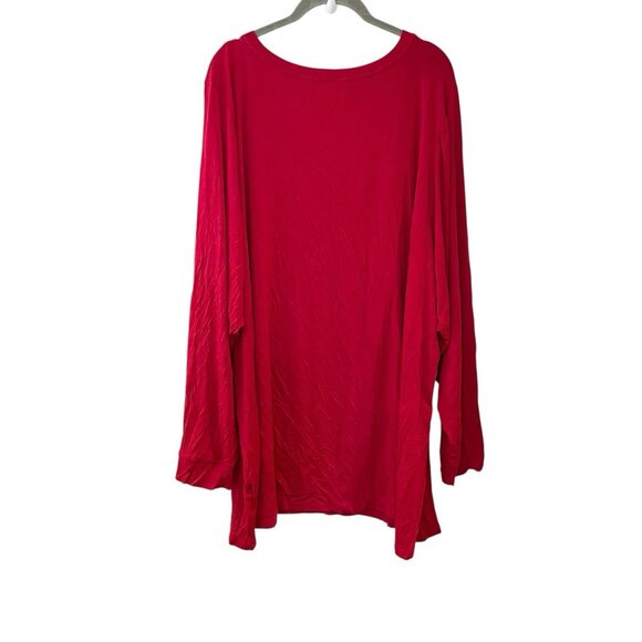 Torrid Super Soft Red Crew Long Sleeve Sleep Shirt What Fun Christmas Lights 6X - Picture 4 of 7